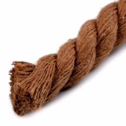 bavlnené lano točené farba hnedá hrúbka 12mm