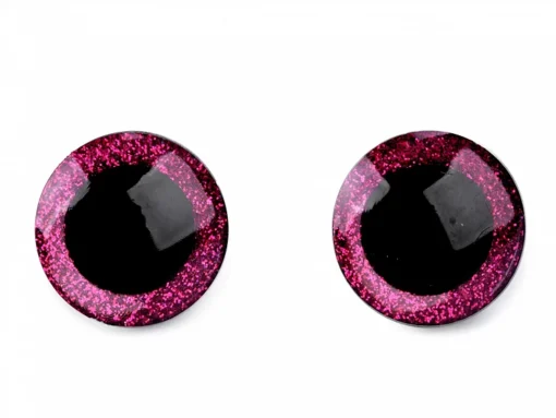 Oči s poistkou glitrové Ø20 mm - Image 4
