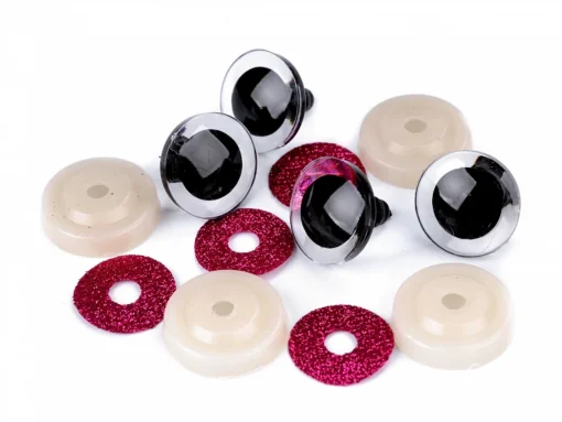 Oči s poistkou glitrové Ø20 mm - Image 5