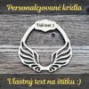 Krídla so štítkom a vlastným textom
