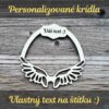 Krídla so štítkom a vlastným textom