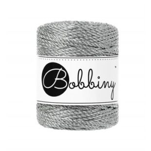 metallic silver 3 ply bobbiny