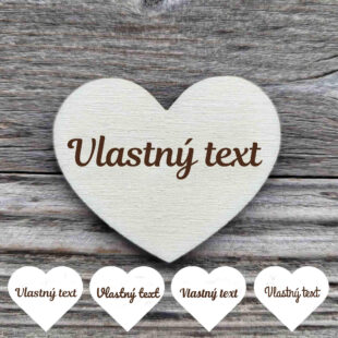 Drevené srdce s vlastným textom