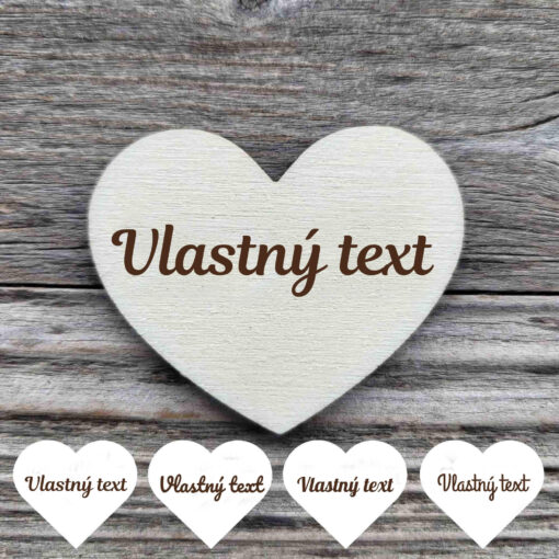 Drevené srdce s vlastným textom