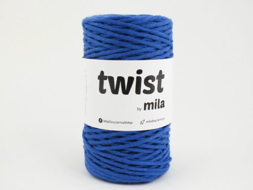 Bavlnená krútená šnúra twist 3mm farba chrpa modra - nevädza poľná