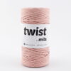 Bavlnená krutená šnúra twist 3mm farba ružové zlato