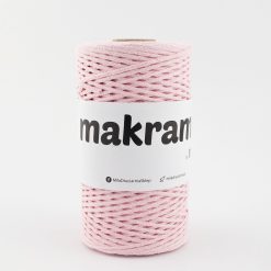 Bavlnený špagát makrama 3mm farba svetlo ružová