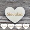 Drevené gravírované srdce s textom Slovakia