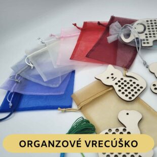 Organzové vrecúško na detské vyšívanie