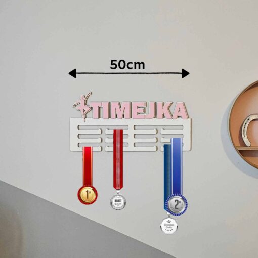 Drevený vešiak na medaile - Silueta športovca - Image 2