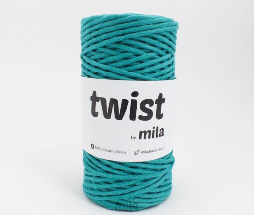 Bavlnená šnúra Mila twist 3mm smaragd