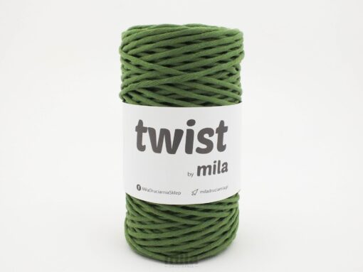 Bavlnená šnúra Mila twist 3mm avocado